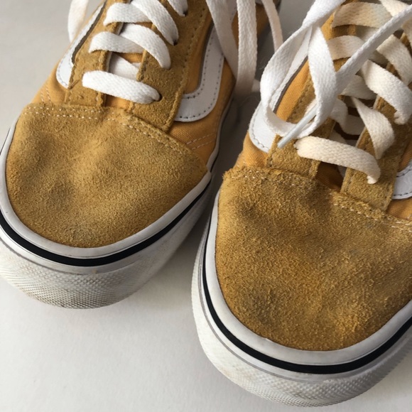 Vans yellow and white old skool men’s size 4 women’s size 5.5 shoe suede - Picture 2 of 7